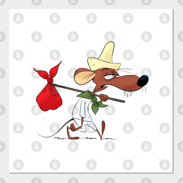 Slowpoke Rodriguez Mouse Cartoon Posters and Art Prints TeePublic